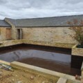 large pond with fibreglass inner