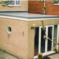 extension with a fibreglass roof
